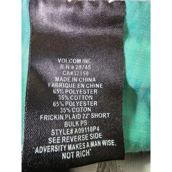 VOLCOM Gray Plaid Casual Skater Active Outdoor Board Sport Shorts SZ 30 - Picture 7 of 8